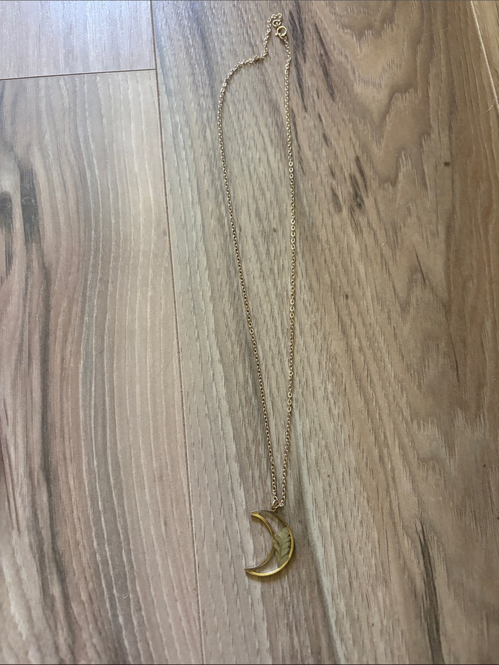 Gold Crescent Moon Pendant Necklace - Women Jewelry